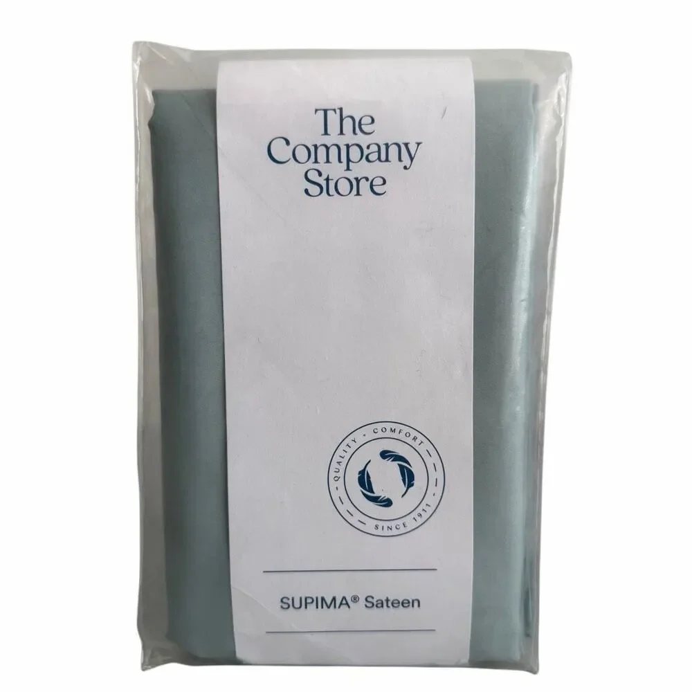 Company Store Legends Hotel Supima Sateen Wrinkle-Free Cloud Blue Sham NWT King